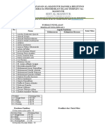 FORMAT PENILAIAN Hafalan Doa Dan Hadis