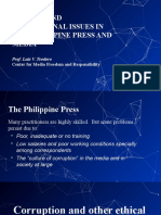 Ethical and Professional Issues in The Philippine Press and Media