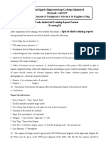 Six Weeks Industrial Training Report Format (Training II)