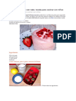 Mousse de Fresas Con Nata