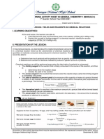 Sorsogon National High School: Self-Directed Learning Activity Sheet in General Chemistry 1 (Module 6)