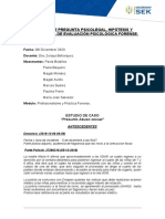 Estudio de Caso - Presunto Abuso Sexual Infantil - Pregunta Psicolegal