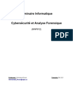 Séminaire Informatique. Cybersécurité Et Analyse Forensique