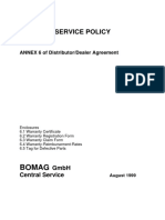 Service Policy Text Englisch