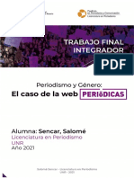 Sencar - TFI Periodismo y Género - El Caso Periódicas