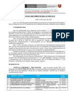 Resolución Directoral 2021. Elecciones Municipales.