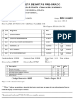 Boleta de Notas Pre-Grado: Dirección de Gestión e Innovación Académica