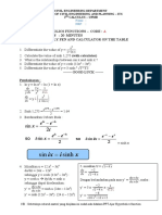 Mini Quiz 1 - Hyperbolics Functions