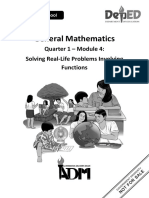 General Mathematics: Quarter 1 - Module 4: Solving Real-Life Problems Involving Functions