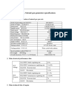 150kva Natural Gas Generator Data