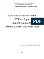 Activitate Extracurriculara Ecologie