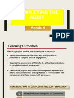 Module 9 - Completing The Audit