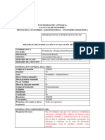 Formulación y Evaluación de Proyectos