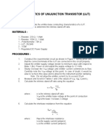 Characteristics of Unijunction Transistor (Ujt)