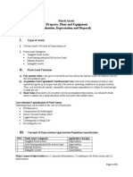 Fixed Assets (Property, Plant and Equipment Valuation, Depreciation and Disposal)