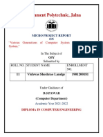 Government Polytechnic, Jalna: Micro Project Report ON