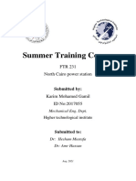 Summer Training Course: FTR 231 North Cairo Power Station