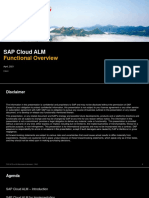 SAP Cloud ALM Functional Overview