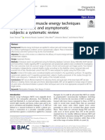 The Efficacy of Muscle Energy Techniques