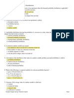 Chapter 05 - Discrete Probability Distributions: F (X) 1 For All Values of X F (X) 0 For All Values of X