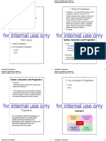 What Is Pragmatics: Syntax, Semantics and Pragmatics