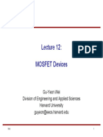 MOSFET Devices: Gu-Yeon Wei Division of Engineering and Applied Sciences Harvard University Guyeon@eecs - Harvard.edu