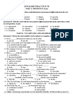 English Practice 52: in The Same Line. (2 PTS)