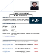 Curriculum Vitae: M.Phil. in Chemistry