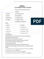 Transportation in Plants and Animals Ncert and Extra Questions