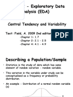 Module 2 - Exploratory Data Analysis (EDA) : Central Tendency and Variability