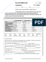 Comparative and Superlative Adjectives: Oxford English (Second Edition) 2A