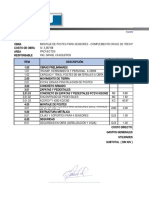 Valorización Montaje de Postes para Sensores