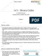 Lecture 5 - Binary Codes: EC2.101 - Digital Systems and Microcontrollers