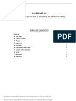 To Determine The Specific Heat of A Liquid by The Method of Cooling