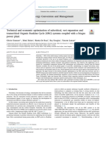 DUMONT - 2018 - Technical and Economic Optimization of Subcritical, Wet Expansion and