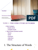 TSLB2092 - Week 1 - Structure of Words