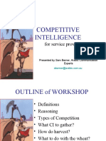 Competitive Intelligence: For Service Providers