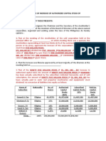 CERTIFICATE OF INCREASE OF AUTHORIZED CAPITAL STOCK March 19 2020