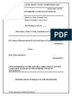 Original Writ Jurisdiction Public Interest Litigation: Team Code: Nmc104