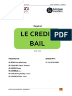 Expose de Droit Credit Bail Groupe 6 Annee 2020 PDF