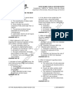 Mock Board Exam in Biochemistry: Department of Biochemistry, Molecular Biology and Nutrition