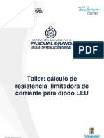 Taller - Cálculo de Resistencia Limitadora de Corriente para Diodo LED - Marleniagudelo