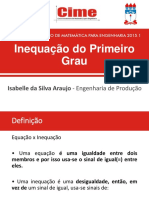 Inequação Do Primeiro Grau