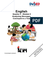 English: Quarter 2 - Module 5 Analyzing Messages Conveyed in A Text