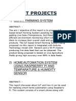 1) Smart Farming System: 2) Home Automation System Using Raspberry Pi and Temparature & Humidity Sensor