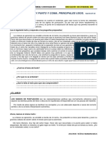 2do Comunicacion El Punto y Punto y Coma Usos La Leyenda