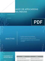 Significance or Applications of Mitosis/Meiosis: General Biology 1