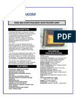 DSD-060 Earthquake Shutdown Datasheet