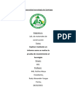 Explicar Mediante Un Informe Como Se Realiza La Prueba de Revenimiento Al Hormigón