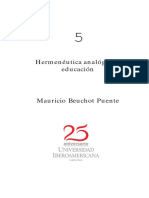 Hermenéutica Analógica y Educacion Mauricio Beuchot